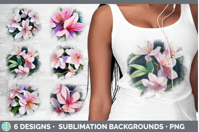 Azaleas Background | Grunge Sublimation Backgrounds