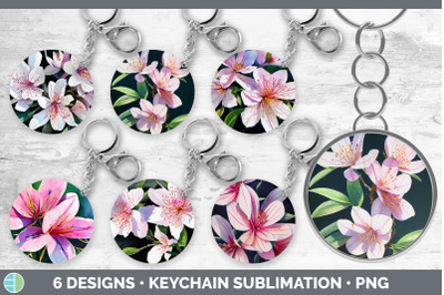 Azaleas Keychain Bundle | Keyring Sublimation Designs