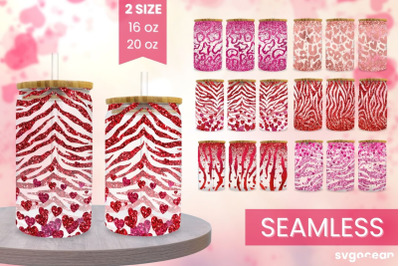 Valentines Glass Can Wrap Sublimation Bundle