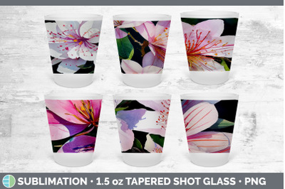 Azaleas Shot Glass Sublimation | Shot Glass 1.5oz Tapered