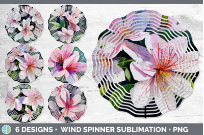 Azaleas Wind Spinner | Sublimation Designs Bundle