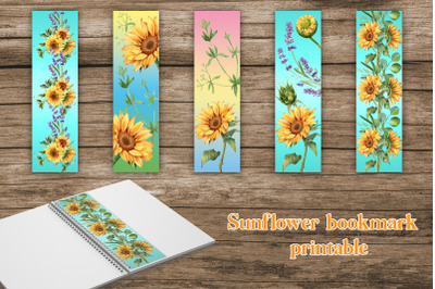 Flower bookmark printable | Sunflower printable