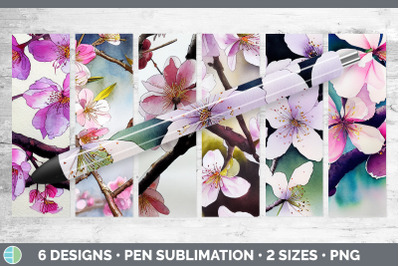 Cherry Blossom Keychain Wristlet Sublimation