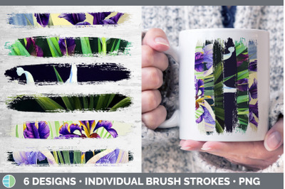 Irises Brush Strokes PNG | Sublimation Designs