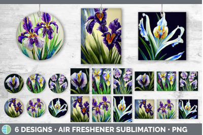 Irises Air Freshener | Sublimation Designs Bundle