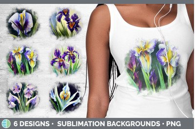 Irises Background | Grunge Sublimation Backgrounds