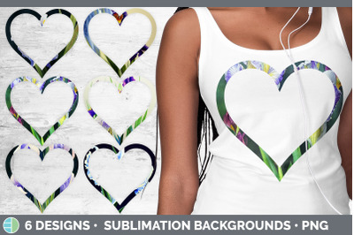 Irises Heart Frame Clipart