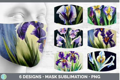 Irises Mask | Sublimation Bundle Face Mask Designs