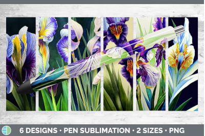 Irises Pen Wraps | Epoxy Sublimation Bundle