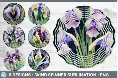 Irises Wind Spinner | Sublimation Designs Bundle