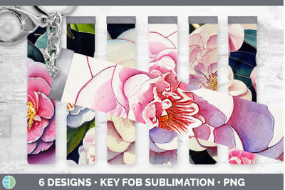 Camellias Key Fob | Wristlet Sublimation