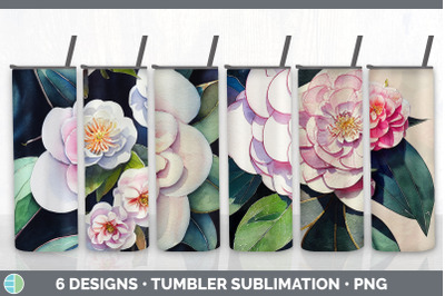 Camellias Tumbler Sublimation Bundle