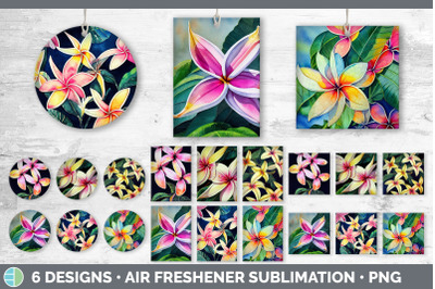 Plumerias Air Freshener | Sublimation Designs Bundle