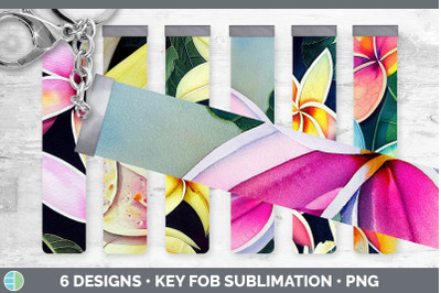 Plumerias Key Fob | Wristlet Sublimation