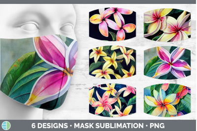 Plumerias Mask | Sublimation Bundle Face Mask Designs