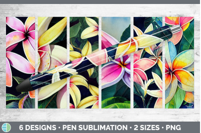 Plumerias Pen Wraps | Epoxy Sublimation Bundle