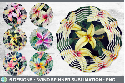 Plumerias Wind Spinner | Sublimation Designs Bundle