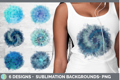 Blue Tie Dye Background | Grunge Sublimation Backgrounds