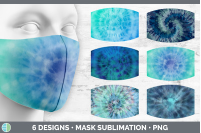 Blue Tie Dye Mask | Sublimation Bundle Face Mask Designs