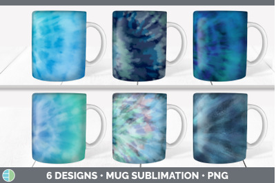 Blue Tie Dye Mug Sublimation