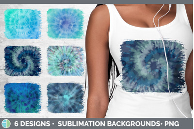 Blue Tie Dye Distressed Sublimation Background Panel