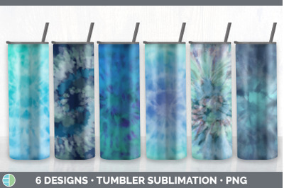 Blue Tie Dye Tumbler Sublimation Bundle