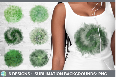 Green Tie Dye Background | Grunge Sublimation Backgrounds