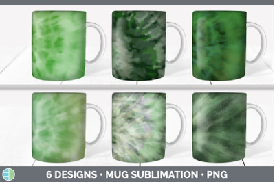 Green Tie Dye Mug Sublimation