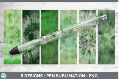 Green Tie Dye Pen Wraps | Epoxy Sublimation Bundle