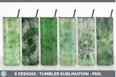 Green Tie Dye Tumbler Sublimation Bundle