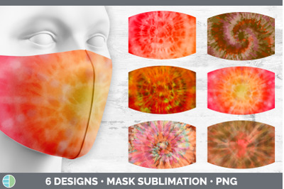 Orange Tie Dye Mask | Sublimation Bundle Face Mask Designs