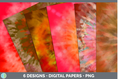 Orange Tie Dye Backgrounds | Digital Scrapbook Papers