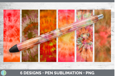 Orange Tie Dye Pen Wraps | Epoxy Sublimation Bundle