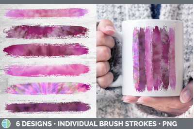 Pink Tie Dye Brush Strokes PNG | Sublimation Designs