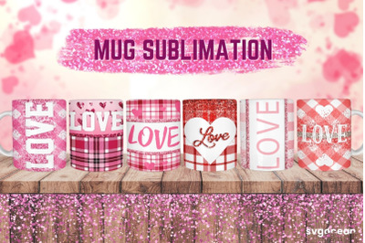 Pink Buffalo Plaid Mug Sublimation Bundle