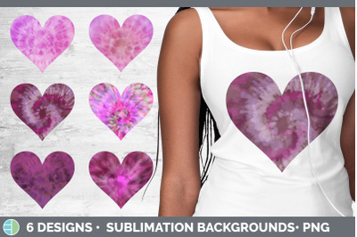 Pink Tie Dye Hearts Clipart