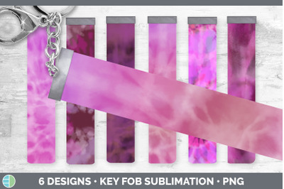 Pink Tie Dye Key Fob | Wristlet Sublimation