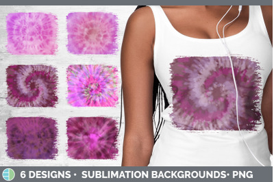 Pink Tie Dye Distressed Sublimation Background Panel