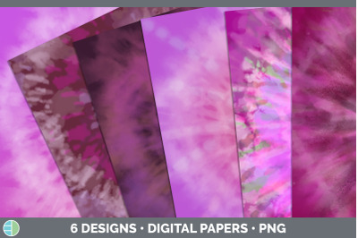 Pink Tie Dye Backgrounds | Digital Scrapbook Papers