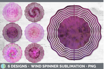 Pink Tie Dye Wind Spinner | Sublimation Designs Bundle