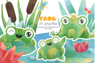 Frog Clipart - PNG Files