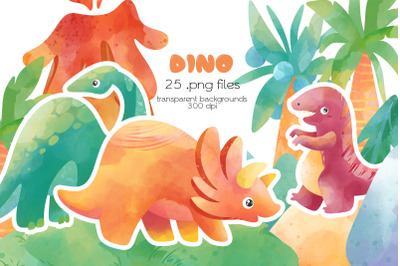 Dinosaurs Clipart - PNG Files