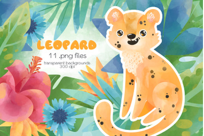 Leopard Clipart - PNG Files