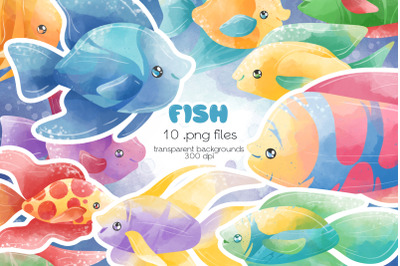 Tropical Fish Clipart - PNG Files