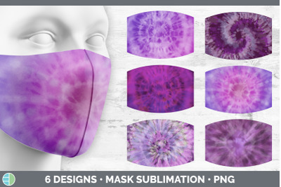 Purple Tie Dye Mask | Sublimation Bundle Face Mask Designs