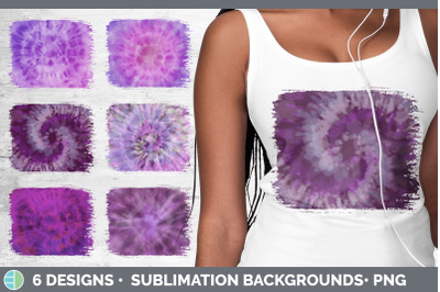 Purple Tie Dye Distressed Sublimation Background Panel