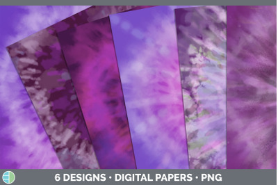 Purple Tie Dye Backgrounds | Digital Scrapbook Papers