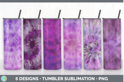 Purple Tie Dye Tumbler Sublimation Bundle