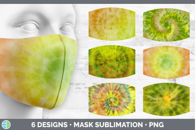 Yellow Tie Dye Mask | Sublimation Bundle Face Mask Designs