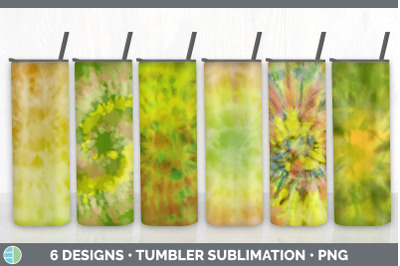 Yellow Tie Dye Tumbler Sublimation Bundle